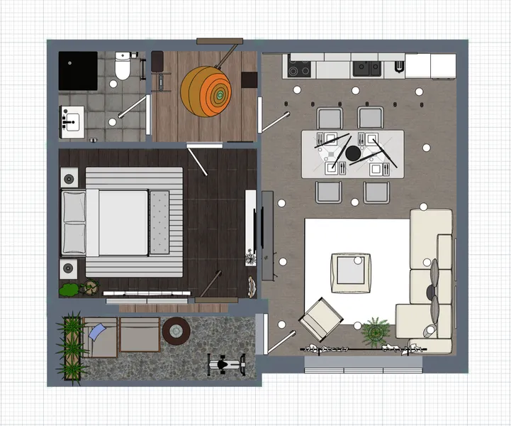 Floor Plan 1-BR Type B