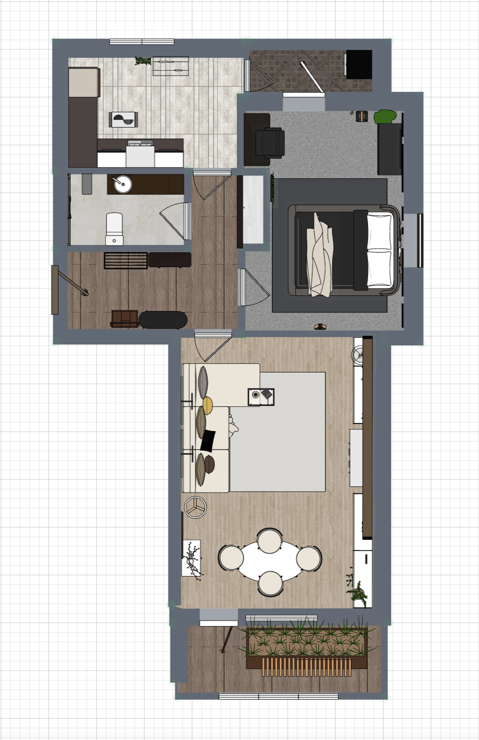 Floor Plan 1-BR Type A