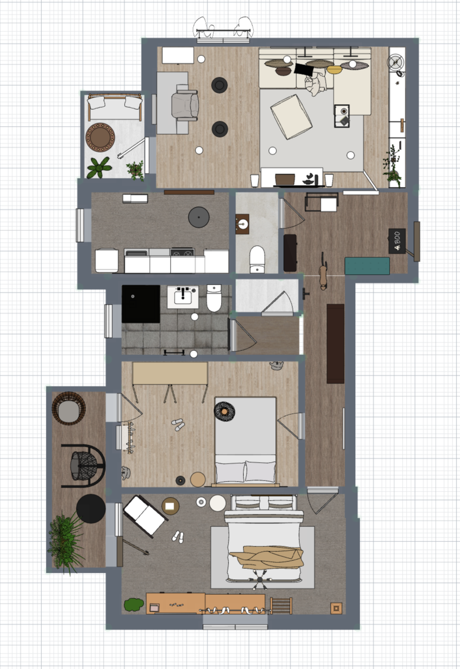 Floor Plan 2-BR Type A